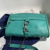 在飛比找蝦皮購物優惠-Rebecca Minkoff Mini Mac 綠色銀鍊 