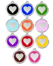 Dog Cat Puppy Pet - Red Dingo - Dog ID Tag Charm - Lifetime Guarantee - Heart