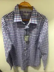 Hickey Freeman Lavender Contemporary Dress Shirt Purple Men’s Medium NWT