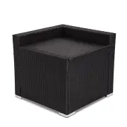 Living Outdoor Furniture Modular Lounge Components Corner Storage-Black