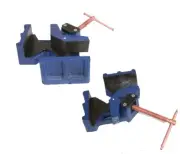 LOT OF TWO 2-1/2" JAW WELDER WELDING MOLDING 90° ANGLE CORNER CLAMP BENCH VISE