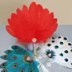 Exquisite Peacock Feather Fan Creative Decorative Craft Fan Home Decor