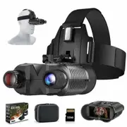 Head-Mounted Night Vision Goggles Rechargeable Hands Free Night Vision Binoculars Goggles,Digital Infrared Viewing 8X Digital Zoom