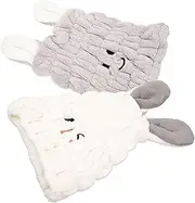 LIFKOME 2Pcs Rabbit Ear Hair Towel Wrap for Absorbent Hair Drying Cap with Cute Design Quick Dry Hair Wrap for Comfortable and Skin Friendly Hair Accessories