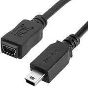 CY USB 2.0 Mini USB 5Pin Male to Female Extension Adapter Cable 1.6ft Mini USB Extension Cable