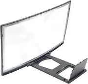CHILDWEET 1Pc Curved Phone Screen Amplifier Magnifier for Comfortable Viewing Lightweight Portable Phone Enlarger for Movies and Gaming Black