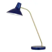 Farbon Table Lamp, Blue, Brass
