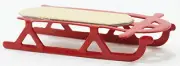 Dollhouse Miniature Red Flyer Runner Sled / Toboggan -- 1:24 - HALF Scale
