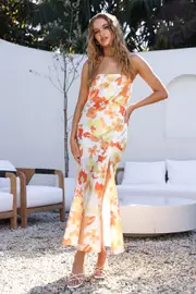 Make You Smile Maxi Dress Yellow