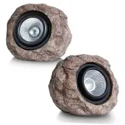 Solar Garden Lights Outdoor Super Bright Solar Rock Spot ligths Outdoor 2 Pack