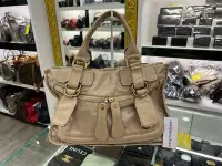 在飛比找Yahoo!奇摩拍賣優惠-㊣東區正精品㊣Chloe Bay Bag 灰色全皮雙拉鍊手提