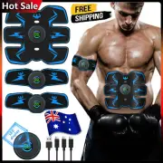 Wireless EMS ABS Abdominal Belt Muscle Trainer Stimulator Training Rechargeable
