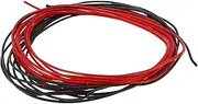 X AUTOHAUX 1 Set 22AWG Universal Ground Wire Car Radio, Automotive, Car Speakers Power Wire Fully Insulated& Soft Touch Jacket TC Black,Red 10FT Black+10FT Red
