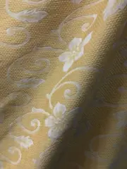 ORANGE GOLD FLORAL UPHOLSTERY BROCADE FABRIC (54 in.) Sold BTY