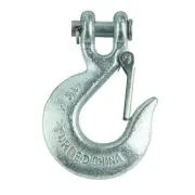 Clevis Slip Hook Chain Connector Zinc Plated 5/16in Grade 43 Safety Latch Heavy