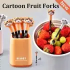 Kids Food Picks Bento Crockery Children Fruit Forks Cute Mini Toothpicks