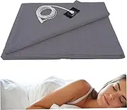 Grounding Mat Grounding Bed Sheet Grounding Mat Improves Sleep Grounding Film with Conductive Silver Fibre Relieves Pain Grounding Mat According to EU Standard (Grey, 71 x 132 cm)