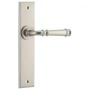 Verona Lever Satin Nickel Chamfered Backplate
