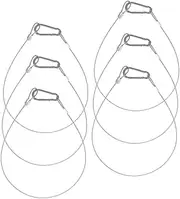 TEMPNAP 6pcs Stainless Steel Security Cable Lock with Loops Heavy Duty Wire Lock for Stage Lights Plants Picture Hanging Luggage Quick Setup Versatile Reliable Safety Cable