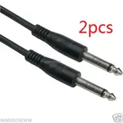 2 Pack 15 Feet 1/4" to 1/4 Pro Audio Speaker Cables