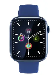 1.8" Big Screen Smart Watch for Men & Women - Health Wristwatch for Redmi Note, Mi, and Poco Series Blue silicone band