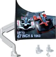 Zumist Heavy Duty Monitor Arm - 15KG Vesa Arm Monitor Stand, Monitor Desk Mount