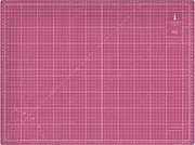 Cathedral Products A2 Double-Sided Self-Healing Cutting Mat | 3mm Thick | Metric and Imperial Grids | Pink