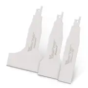 3Pcs Stainless Reciprocating Saw Blade Tile Mud Cleaning Putty Removal Tool