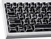 PBT Keycaps,135 Keys Japanese Manga Black Keycaps, Minimalist Retro Style Cherry Profile Dye-Sublimation Custom Keycap for Cherry Gateron MX Swithes ISO/ANSI Layout Mechanical Keyboards