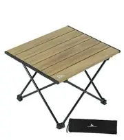 Ultralight Compact Camping Folding Table with Carry Bag, Two Size Small Nature