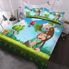 Monkey Waited 3D Printing Duvet Quilt Doona Covers Pillow Case Bedding Sets