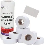 Perco 2212 White Pricing Labels for Garvey Contact 22-6/22-7/22-8 Price Gun -...