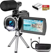 Video Camera Camcorder 4K 36.0 MP Vlogging Camera Recorder for YouTube 3.0 Inch