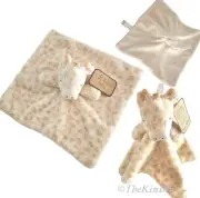 NWT K LUXE BABY KellyToy Security Blanket Rattle GIRAFFE soft Plush Lovey NEW