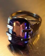 Amethyst Ring - Size 6 1/4 - 925 Sterling Silver - Women Amethyst Ring