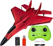 RC Planes for Kids - Fighter Model Toy RC 2.4GHz Plane Toy,Foam Aircraft Toy with Light Pull Back Airplane Model for Boys
