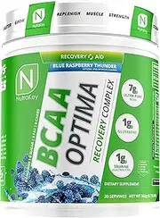 NutraKey BCAA Optima Post Workout Product, Blue Raspberry Thunder, 15.55 Ounce