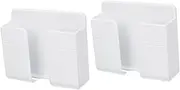OSALADI 2Pcs Remote Control Holders Self Adhesive Wall Mount Phone Organizers for Bedroom Kitchen Living Durable Material Convenient Charging