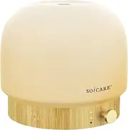 SOICARE Minimalist Glass Essential Oil Diffuser, All-in-one Bedside Aromatherapy Diffusers for Essential Oils with Warm Night Light, Sleep Mode | Timing | Dimming | INT/Cont Mist (280ML)
