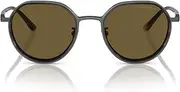 [Giorgio Armani] AR 6144 Brushed Gunmetal/Dark Brown 49/20/145 men Sunglasses