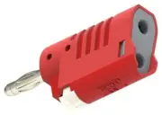 Banana PLUG, STACKING, 4MM, 36A, RED, Banana Test Connectors, Qty.1 76-1692