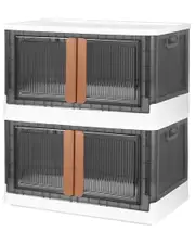 Fresh Fab Finds Set of 2 White Foldable Collapsible Storage Bins