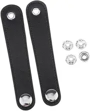 Accordion Bellows Strap Clasp PU Leather, Centre Distance Optional 11.8cm, Black