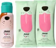Raw Sugar 2-in-1 Dog Shampoo and Conditioner Aloe & Oatmeal & Dog Wipes 2 Pack