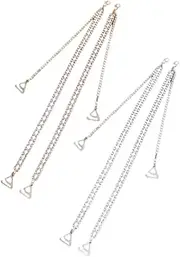 [LIFKOME] 2 Pairs Invisible Diamond Straps for Women 2 Pairs 1 Set Decorative Bra Straps Bra Chain Bra Straps Bra Strap Straps for Strapless Bra Dress Straps