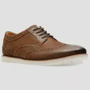 NIB Clarks Mens Raharto Wing Wingtip Plain Toe Oxford Leather Shoes 2 Colors NEW