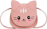 [Amexo] Small Girls' Cat Shoulder Bag, Cute Handbags, Children's Princess Mini Bags with Adjustable Strap, Children's Crossbody Bag for Children, Girls, pink