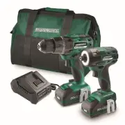 Masterforce® 20-Volt Brushless Cordless 1/2" Drill and 1/4" Impact Driver Combo