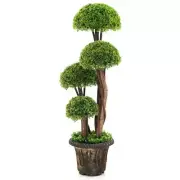 Gymax Artificial Fake Cedar Tree 35.5" Plastic Topiary Plant Indoor/Outdoor