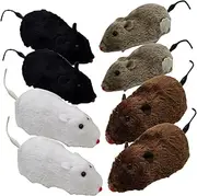 Kisangel 8pcs Plush Clockwork Mouse Kitten Cat Interactive Cat Mice Rat Cats Cat Mouse Wind up Wind up Mouse Fake Mouse Mouse Moving Cat Plastic